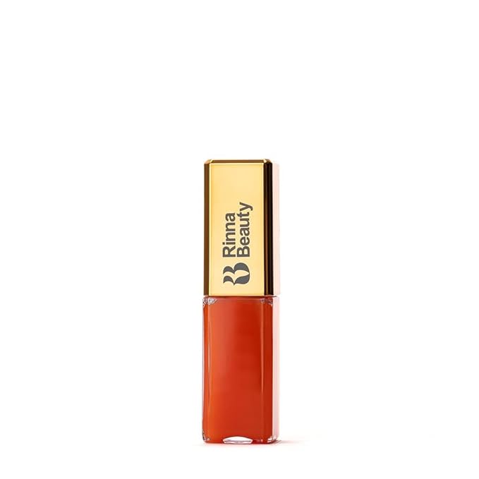 Rinna Beauty Larger Than Life Lip Plumping Oil Gloss with Plumping Peptide, Sunset