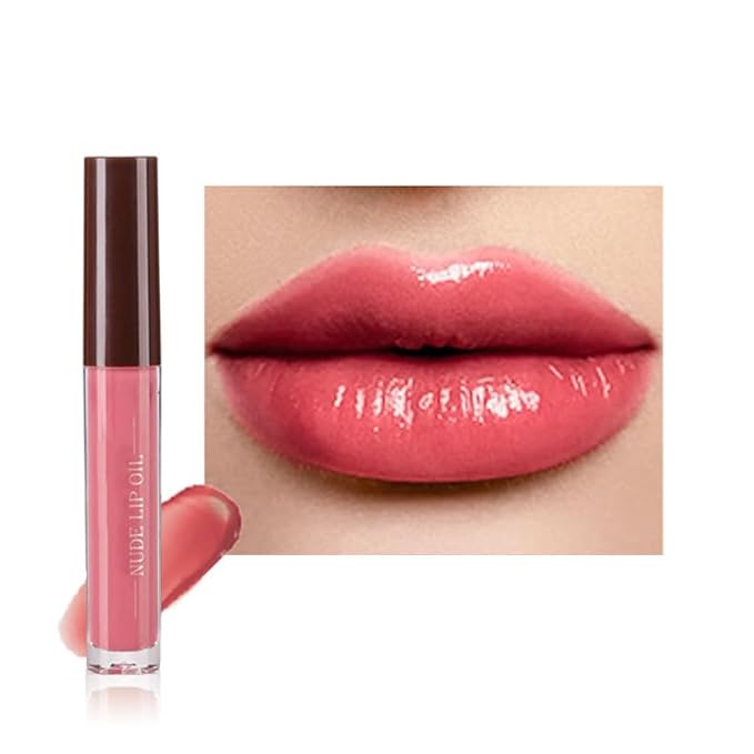 Hydrating Lip Glow Oil, Plumping Lip Oil, Tinted Lip Plumper Gloss,Younger-Looking Lips | Nourishing Long Lasting Non-Sticky Hydrating & Smoothing Lip Treatment Cruelty Free 07#
