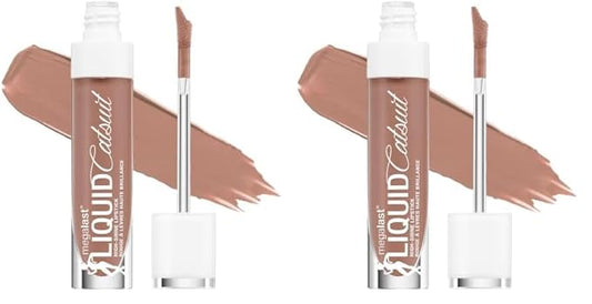 wet n wild Mega Last Catsuit High-Shine Liquid Lipstick Light Pink Chic Got Real (Pack of 2)