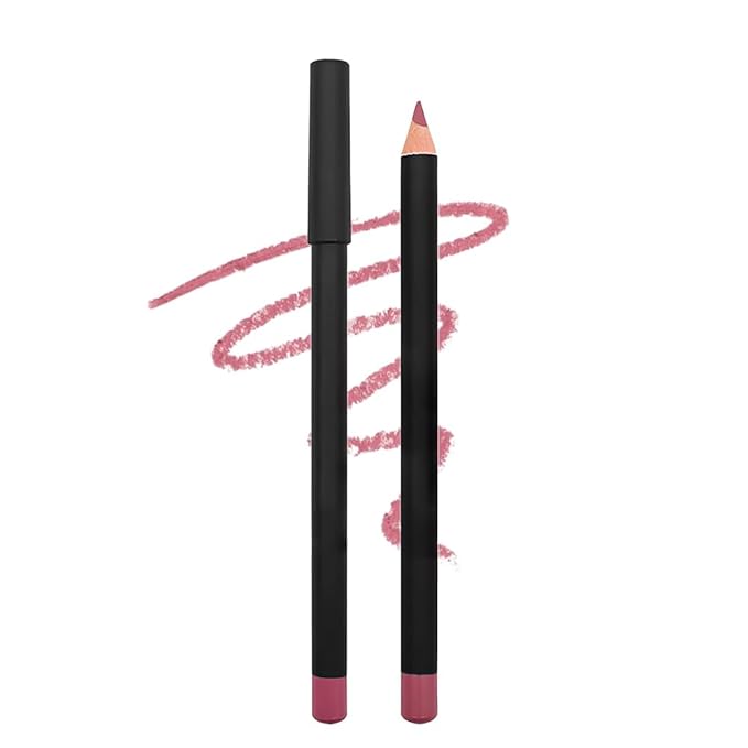 2 Pcs Natural Nude Brown Beige Colors Lip Liner Lipstick Pencils Set for Daily Makeup,Easy to Apply & Remove,Waterproof