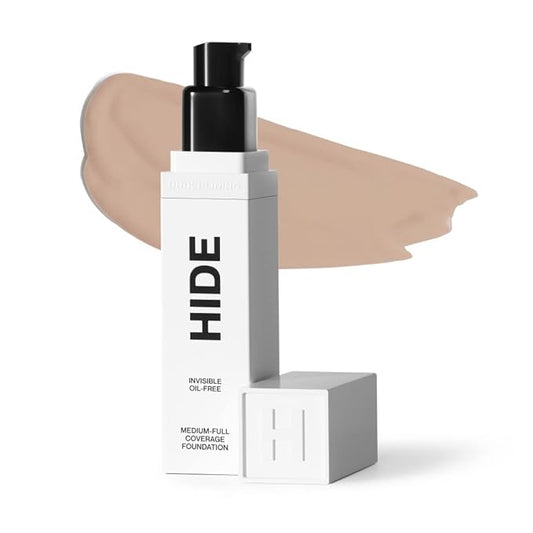 HIDE PREMIUM Liquid Foundation, Multi-Use Waterproof Foundation, Medium/Full 1 fl oz