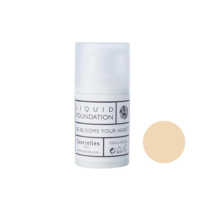 [Courcelles] Liquid Foundation (0.507oz) [K-Beauty] Made in Korea (NO.200-Light Beige) 15ml