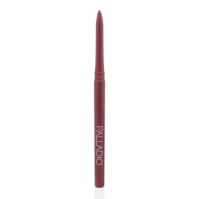 Palladio, Retractable Waterproof Lip Liner High Pigmented and Creamy Color Slim Twist Up Smudge Proof Formula with Long Lasting All Day Wear No Sharpener Required, Plum