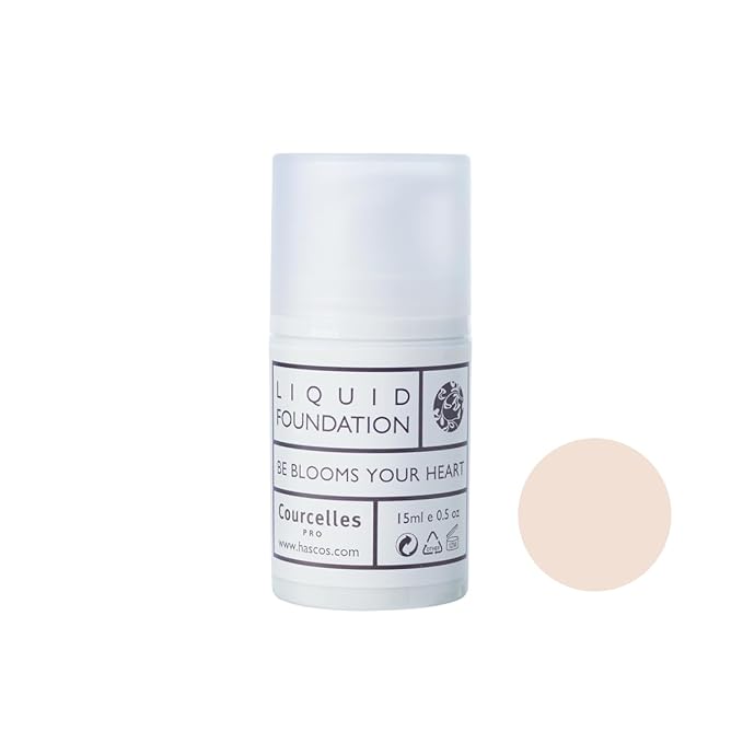 [Courcelles] Liquid Foundation (0.507oz) [K-Beauty] Made in Korea (NO.150-Light Peach) 15ml
