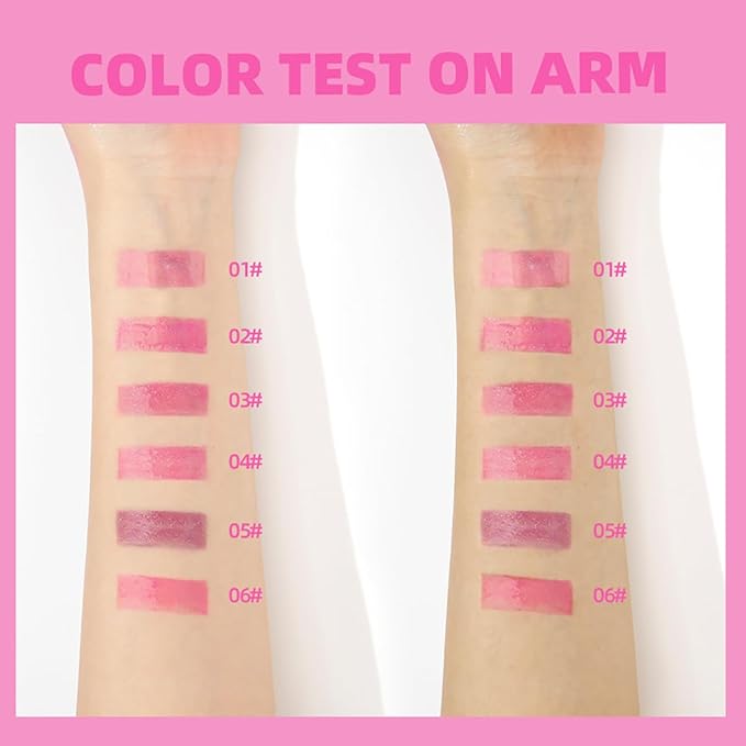 Magic Color Changing Lip Oil Ph, Glitter Lip Gloss, Upgraded Big Brush Head Moisturizing Lip Oil Long Lasting Nourishing Lip Glow Oil Non-Sticky Primer Lip Tint (# 02, 0.3 Oz)