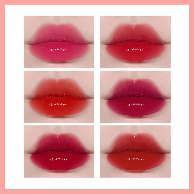 6 Colors Lip Tint Stain Set, Korean Velvet Watery Lip Stain Moisturizing Mini Liquid Lipstick, Multi-use Lip and Cheek Tint, Long lasting Non-Stick Cup Waterproof, Lip Color Makeup
