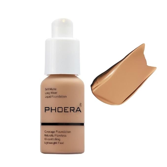 PHOERA Foundation, Flawless Soft Matte Liquid Foundation 24 Pcs-105- Sand)