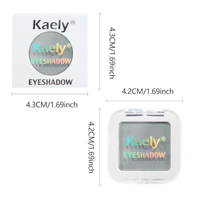 Buildable Matte Eyeshadow Makeup Palette Single - Smoky Gray Shades | Creamy Pressed Powder for Easy Blending | Mini Travel Palette for Women | Everyday Natural Eye Makeup