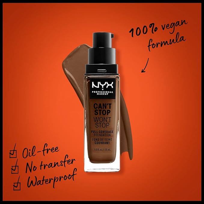 NYX PROFESSIONAL MAKEUP Can't Stop Won't Stop Foundation, - Cocoa