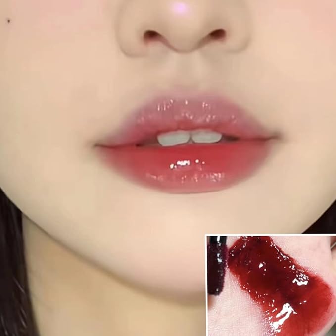 Lip Gloss Oil Set,3 Colors Hydrating Lip Oil,Long lasting Non-sticky,Nourishing Tinted Lip Plumper Gloss (Warm Peach,Summer Berries, Buring Flame)