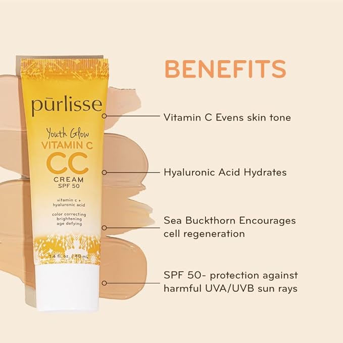 pūrlisse Youth Glow Vitamin C CC Cream SPF | Fair 1.4oz