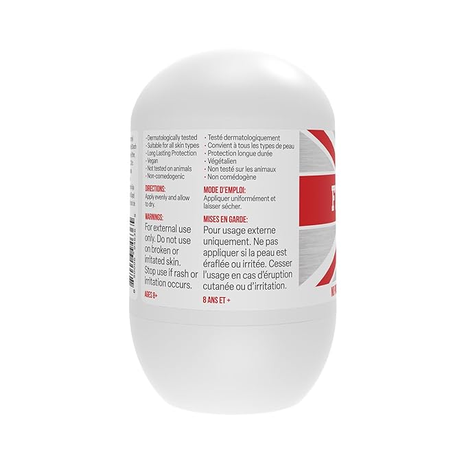 Fresh Kidz Roll On Deodorant for Kids and Teens - Baking Soda and Aluminum-free 24 Hour Protection for Sensitive Skin - Boys "Red" 1.86 fl.oz. (2 Pack)