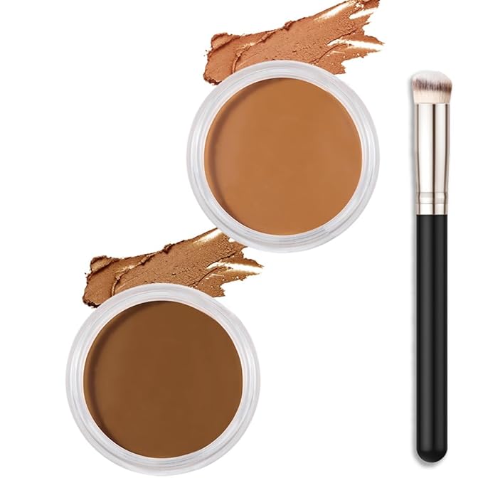 Kaely 2Pcs Cream Pot Concealer Full Coverage Set,Conceal