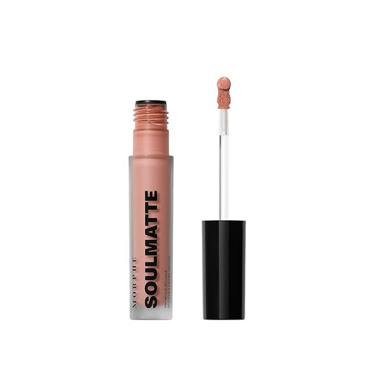 Morphe Soulmatte Velvet Lip Mousse Matte Lipstick - Air-Whipped, Soft Matte Lip Makeup with Vitamin E to Hydrate, Soften and Smooth Lips - Quick Crush (0.128 Oz)