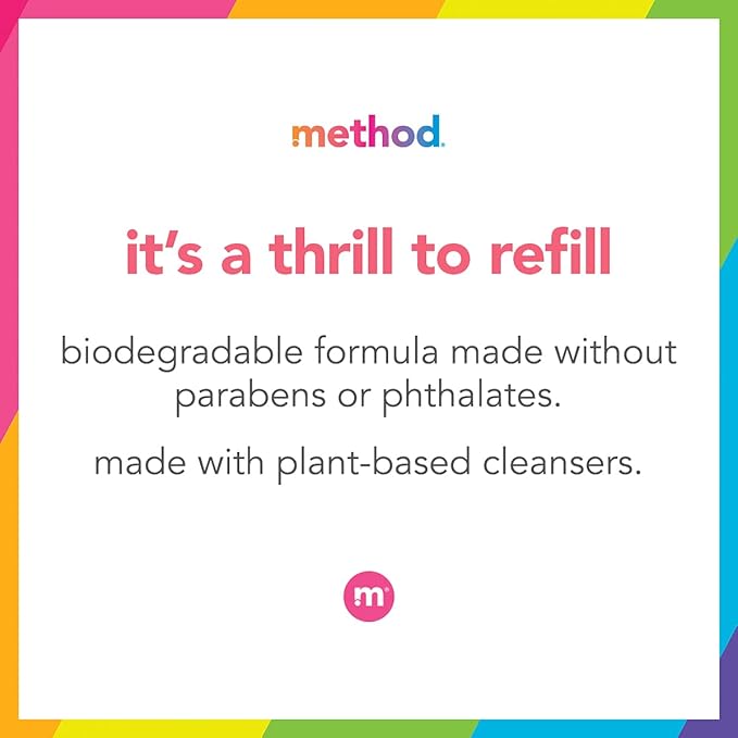 Method Premium Foaming Hand Wash Refill, Ylang Ylang + Hyacinth, Recyclable Bottles, Biodegradable Formula, 28 fl oz (Pack of 4)