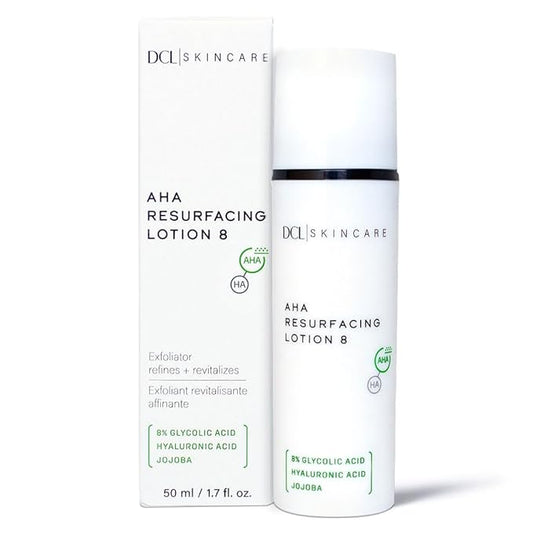 DCL Skincare AHA Resurfacing Lotion 8 with 8% Glycolic Acid, 1.7 Fl oz