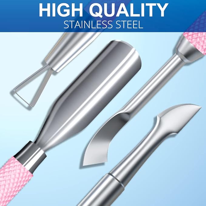 2PCS Metal Mauve/Pink Purple Cuticle