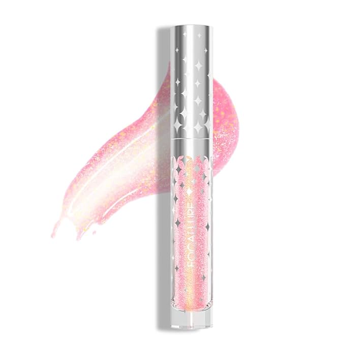 FOCALLURE Glitter Liquid Lipstick,Hydrating,Moisturizing Lip Gloss for Women,Sparkly Shimmer Lip Makeup,Long Lasting,Lightweight Formula for Lip Color and Shine,Candy Wrappers