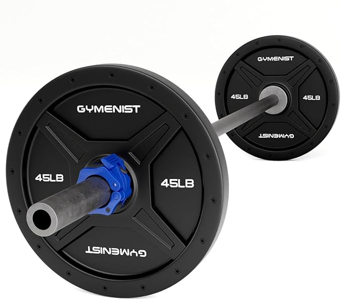 GYMENIST Bumper Plates is Made for 2 Inch 10 LB 55 LB