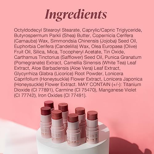 Mineral Fusion 3-in-1 Color Stick, Instant Color Pop and Blush for Cheeks, Creamy Lightweight Formula, Multi-Use Eye, Face, and Lip Makeup, Berry Glow