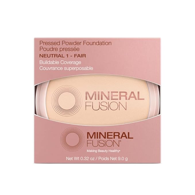 Mineral Fusion Pressed Powder Foundation, Neutral 1-0.32oz ea (Pack of 2)