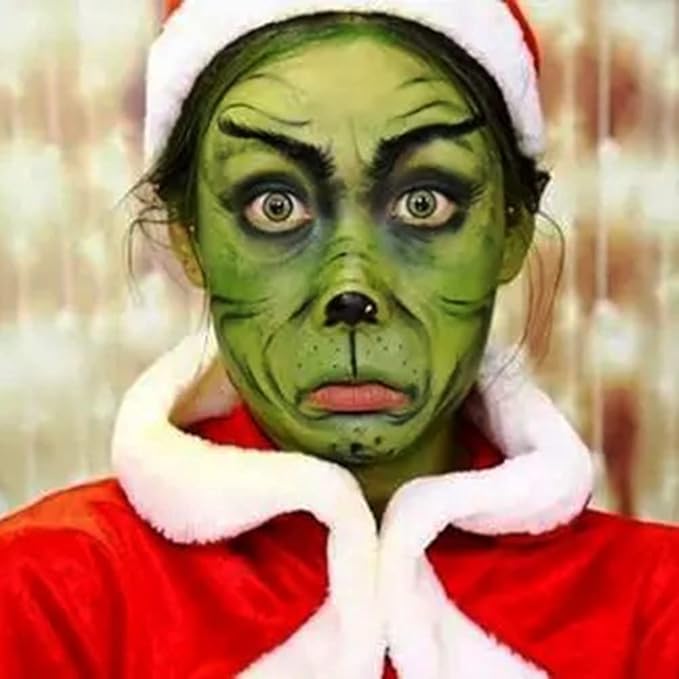 Mysense Face Body Paint Stick Set, Eye Black (Dark Green+Yellow)