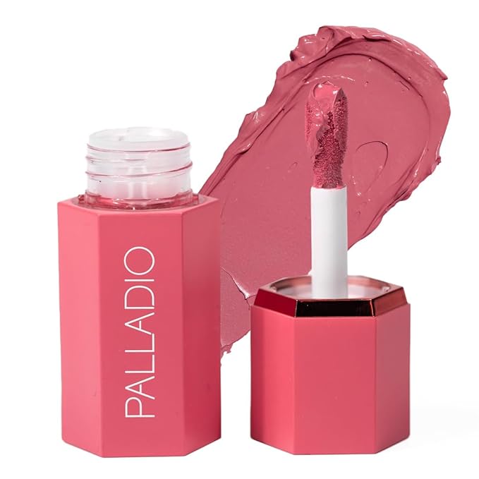 Palladio Liquid Blush for Cheeks & Lips 2-in-1 Cool Pink