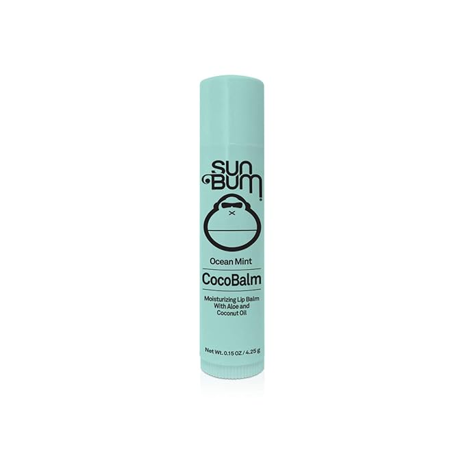 Sun Bum CocoBalm | Vegan and Cruelty Free Moisturizing Lip Balm with Aloe and Coconut Oil | Pina Colada, Ocean Mint, Groove Cherry (.15 oz) | Pack of 6 (2 of Each Flavor)