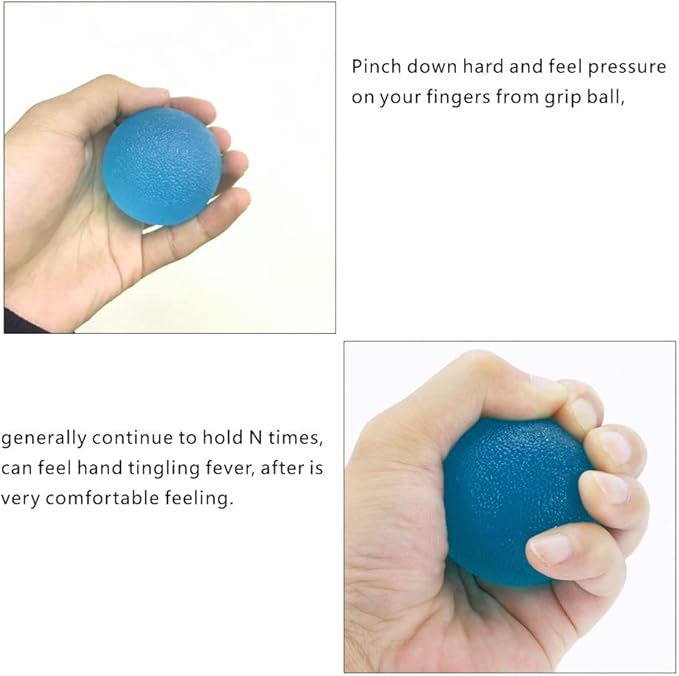 2 Pcs Pressure Relief Ball Silicone Grip Power