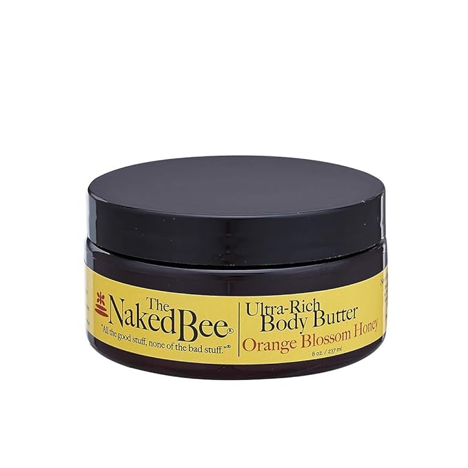 The Naked Bee Ultra-Rich Body Butter, 8 Ounce, Orange Blossom Honey