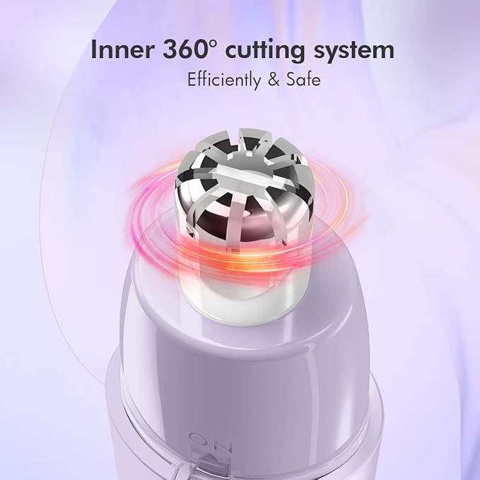 TOUCHBeauty Battery Powered Ear and Nose Hair Trimmer for Women, Portable Battery Powered Trimmer, Mini Painless Design for Sensitive Skin, Easy Clean & Travel Friendly