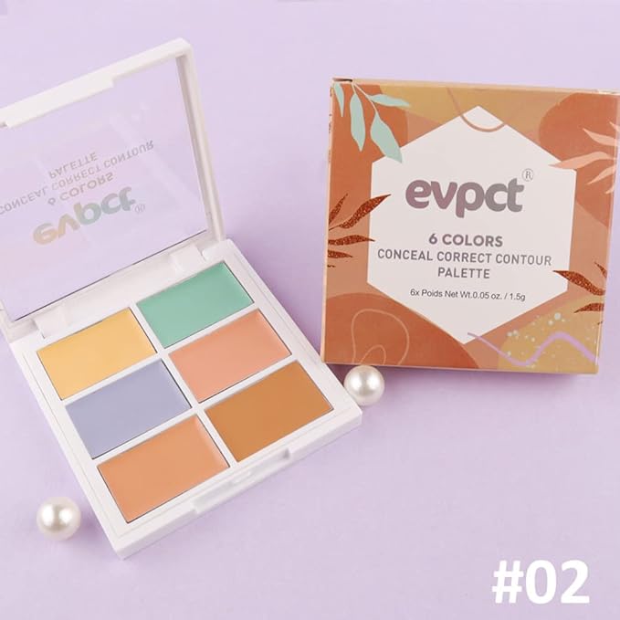 evpct 6 Colors Conceal Correct Cream Contour Makeup Covers redness