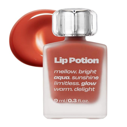 Lip Potion Aqua Glow No.1 Lemon Balm | Hydrating, Non-Sticky Gloss with Sheer Radiance | 0.3 Oz
