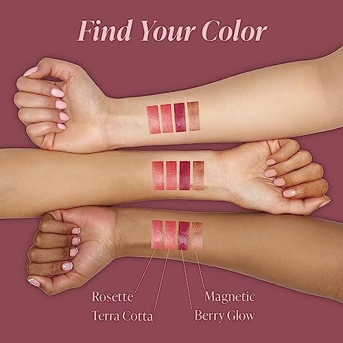 Mineral Fusion 3-in-1 Color Stick, Instant Color Pop and Blush for Cheeks, Creamy Lightweight Formula, Multi-Use Eye, Face, and Lip Makeup, Berry Glow
