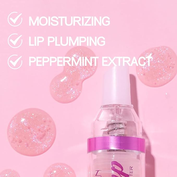 Plumping Lip Oil With Chili Extract - Fuller Lips Instantly! Ultra-Hydrating & Nourishing, Glossy Finish Lip Glow Oil, Lip Plumping Booster Plump (05 Wild Strawberry)