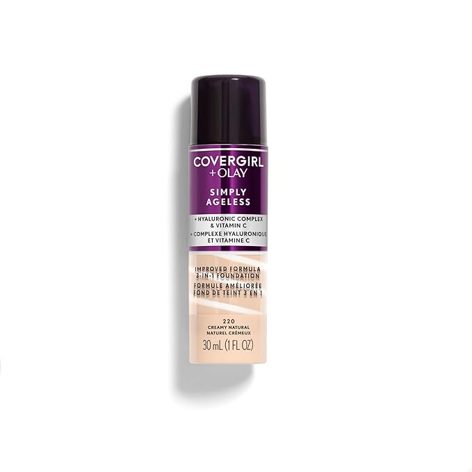 Covergirl + Olay Simply Ageless 3-in-1 Liquid Foundation, 0.39 Oz
