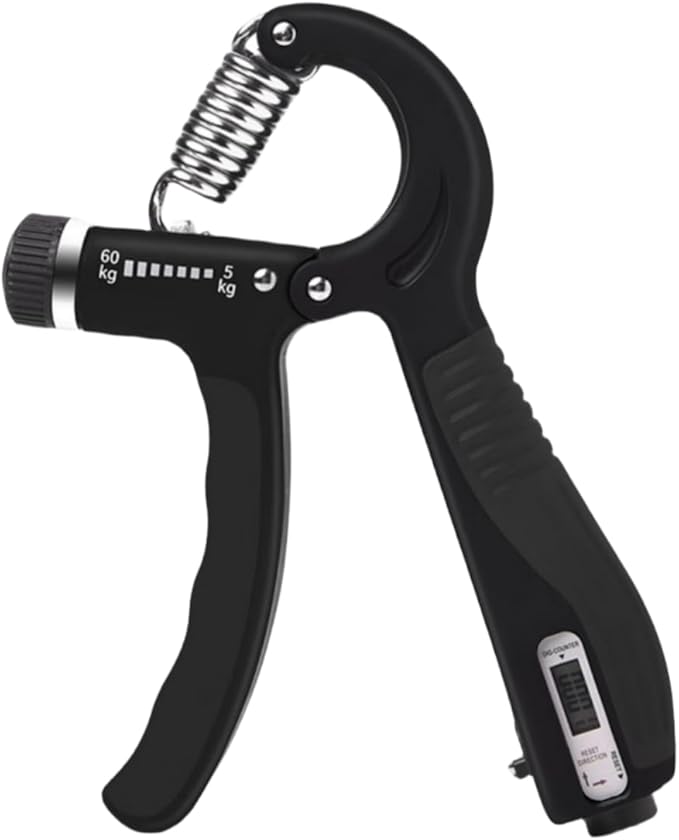 1Pcs Grip Strength Trainer Wrist Strengthener with Counter 11-132 Lbs/5-60kg(Black) Lbs/5-60kg(Black)