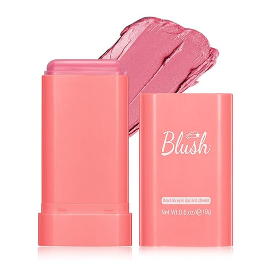 Multi-Use Makeup Blush Stick, 3-in-1 Cream Blush Stick Beauty Tinted Solid Blush Stick for Cheek/Eyes/Lips, Waterproof Moisturizer Stick, Suitable for All Skin (01# Pink)
