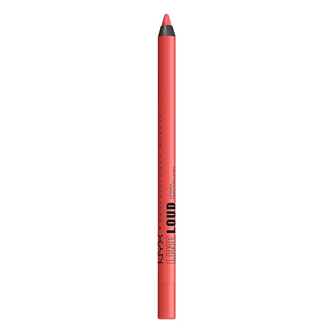 NYX PROFESSIONAL MAKEUP Line Loud Lip Liner, Longwear and Pigmented Lip Pencil with Jojoba Oil & Vitamin E - Stay Stuntin' (Midtone Bright Orange)