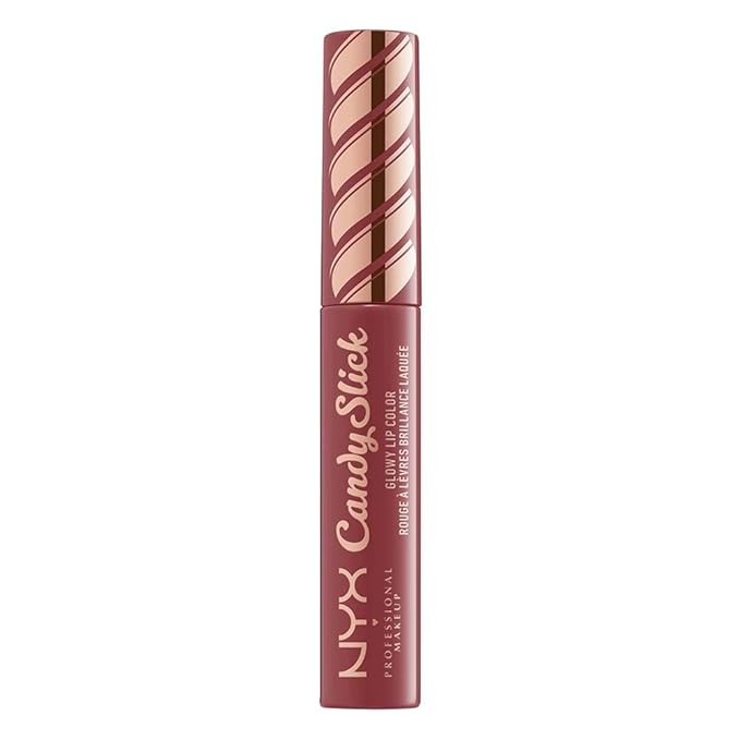 NYX PROFESSIONAL MAKEUP Candy Slick Glowy Lip Color Gloss - S'more Please (Neutral Mauve)