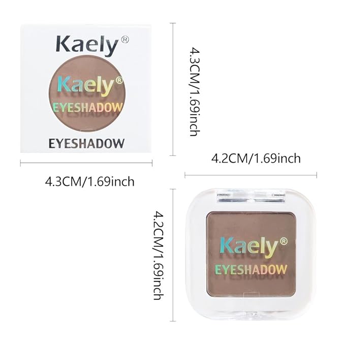 evpct Matte Brown Single Eyeshadow Palette Makeup for Older Women, Light Cocoa Brown Cream Eye Shadow Palette Makeup Singles for Older Women Matte, High Pigment Waterproof Monochrome Mini Eyeshadow