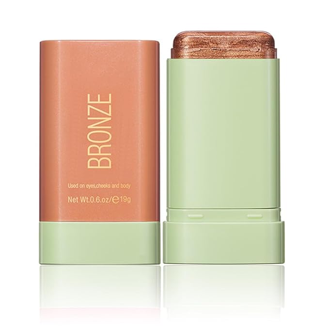 Multi-Use Makeup Blush Stick, Beauty Tinted Solid Blush Stick,Facial Contouring Highlight & Brighten Face Stick, Waterproof Moisturizer Stick, Suitable for All Skin (3#Rich Glow)