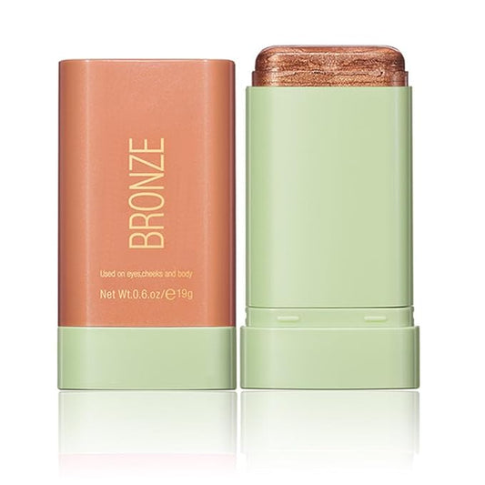 Multi-Use Makeup Blush Stick, Beauty Tinted Solid Blush Stick,Facial Contouring Highlight & Brighten Face Stick, Waterproof Moisturizer Stick, Suitable for All Skin (3#Rich Glow)