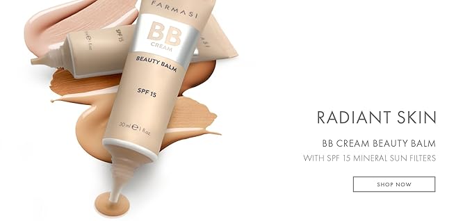 FARMASi Make Up BB Cream Beauty Balm, Full-Coverage Foundation, Concealer, Moisturizer BB Cream for All Skin Types, 1 fl. oz. / 30 ml (Light to Medium)
