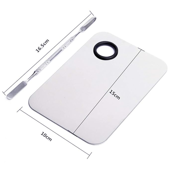 2 Pcs Stainless Steel Cosmetic Makeup Palette, Professional