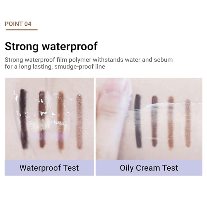 ETUDE Proof 10 Gel Pencil Liner 0.3g (#2 Dark Cacao) | Creamy Gel Texture Eyeliner with Wearable Shades to Create Precise Line Eye Makeup without Efforts, Korean Makeup, Perfect for Gift