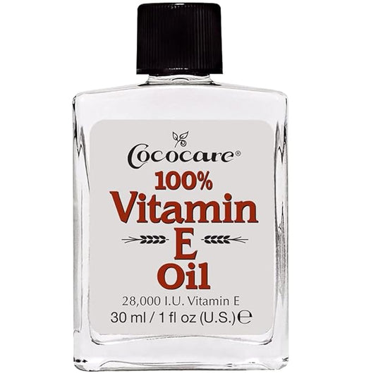 COCOCARE 100% Vitamin E Oil - Maximum Moisture for Dry Skin - 28000 I.U Wrinkle Reduction - 1 Fl Oz