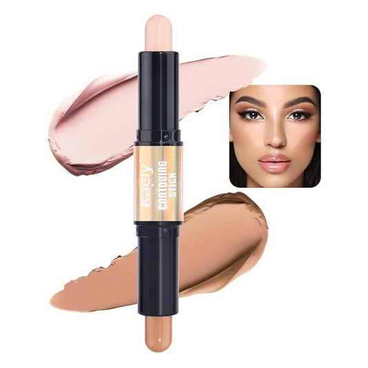 Kaely 2in1 Cream Bronzer Highlighter Stick,Face Shaping Contouring Shades Makeup,17