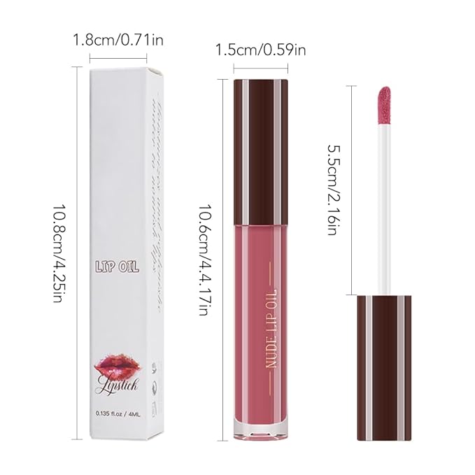 Hydrating Lip Glow Oil, Plumping Lip Oil, Tinted Lip Plumper Gloss,Younger-Looking Lips | Nourishing Long Lasting Non-Sticky Hydrating & Smoothing Lip Treatment Cruelty Free 07#