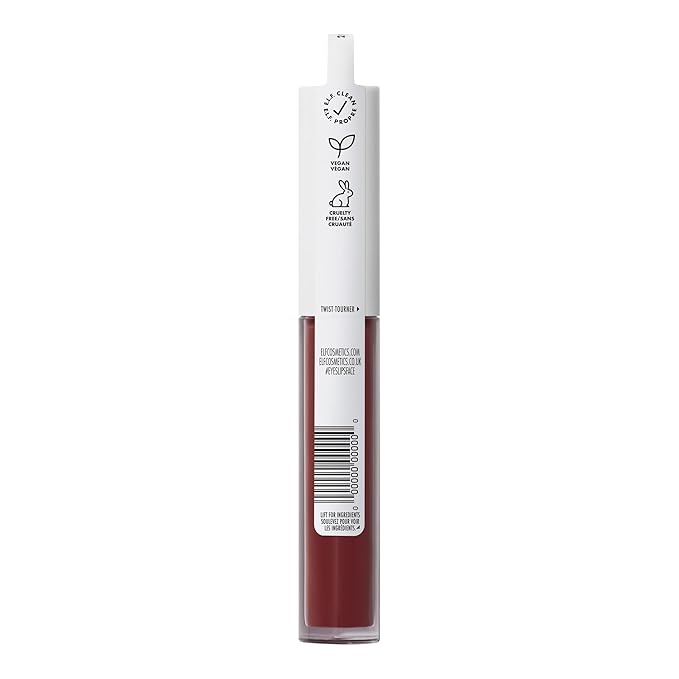 e.l.f. Lip Lacquer, Nourishing, Non-Sticky Ultra-Shine Lip Gloss With Sheer Color, Infused With Vitamins A & E, Vegan & Cruelty-Free, Black Cherry